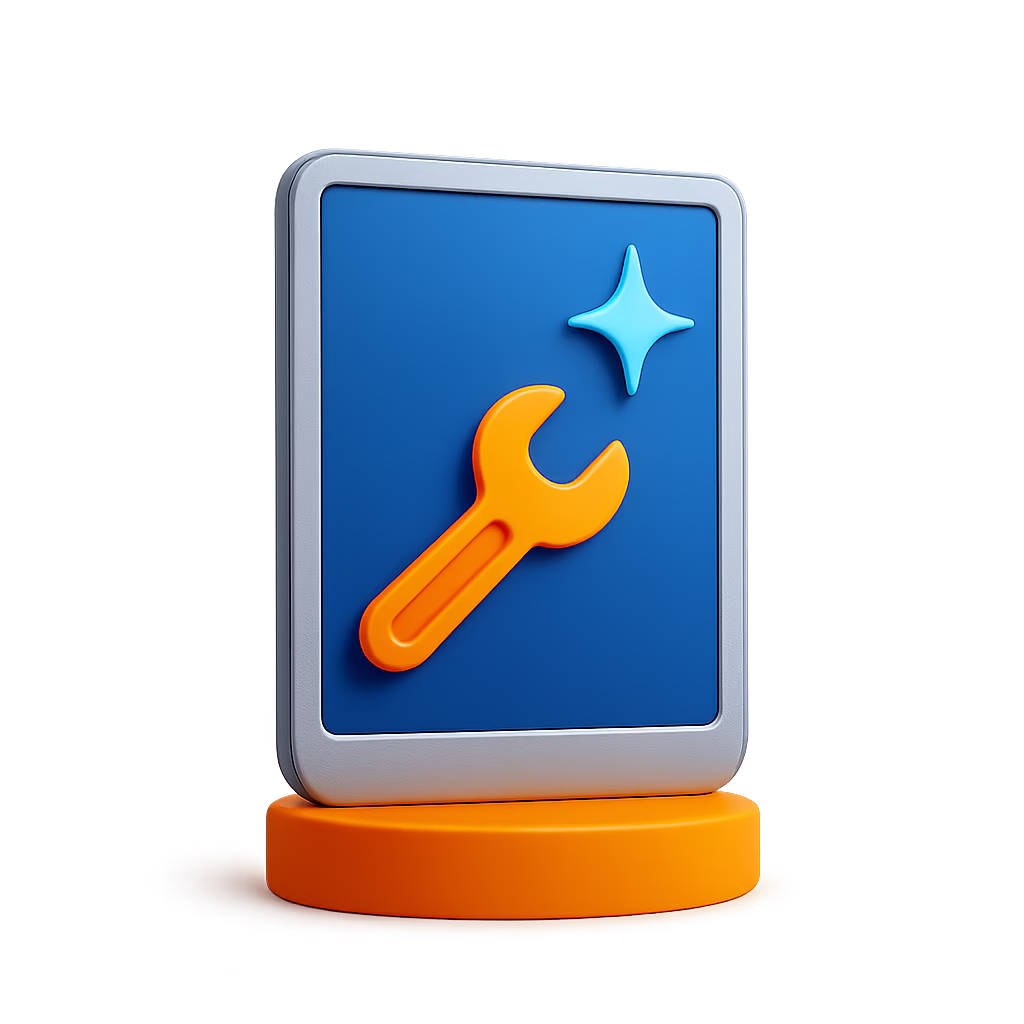 ipad tablet on pedestal graphic icon